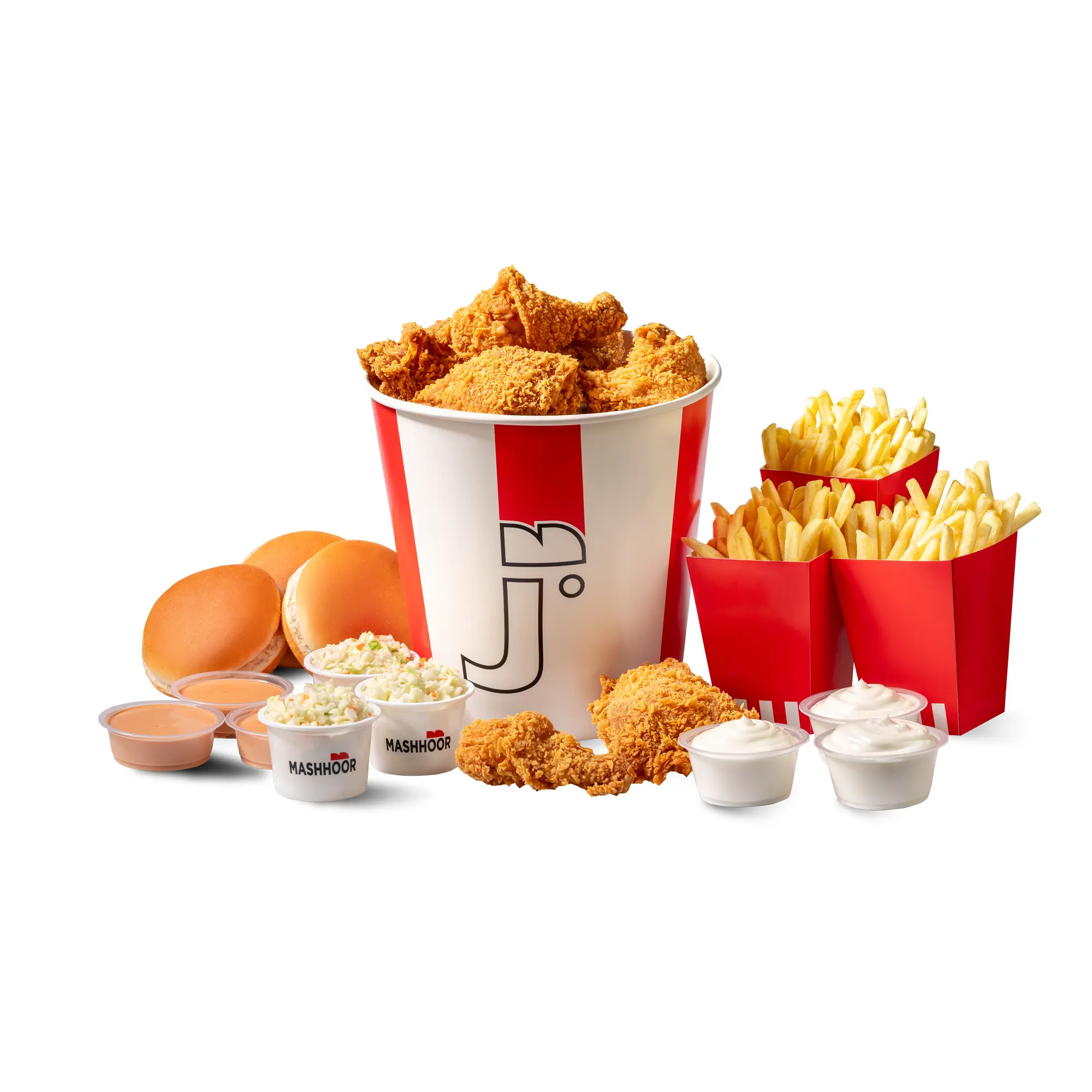 Fried chicken, crispy chicken wings, juicy burgers, fast food favorites, and quick meals from Mashhoor, a fast-growing restaurant serving the best fried chicken and tasty fast food on the go.